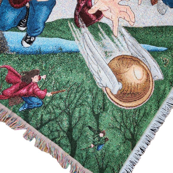 Vintage Harry Potter Tapestry Throw Blanket Quidditch - Picture 2 of 5